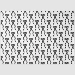 Extravagantes Schwarzes Bow-Muster Seidenpapier