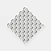 Extravagantes Schwarzes Bow-Muster Serviette (Ecke)