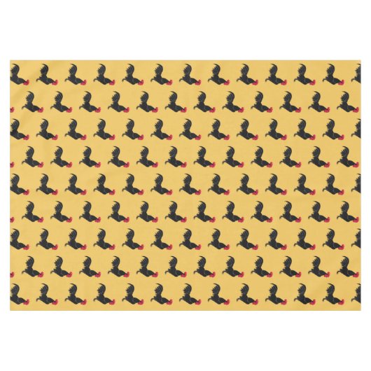 Extravagantes Schwarzes Röster Tischdecke (Vorderseite (Horizontal))