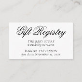 Extravagantes Schwarzes Skript | Elegantes Duschre Begleitkarte (Vorderseite)