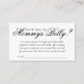 Extravagantes Schwarzes Skript | Wie groß ist Momm Begleitkarte (Vorderseite)