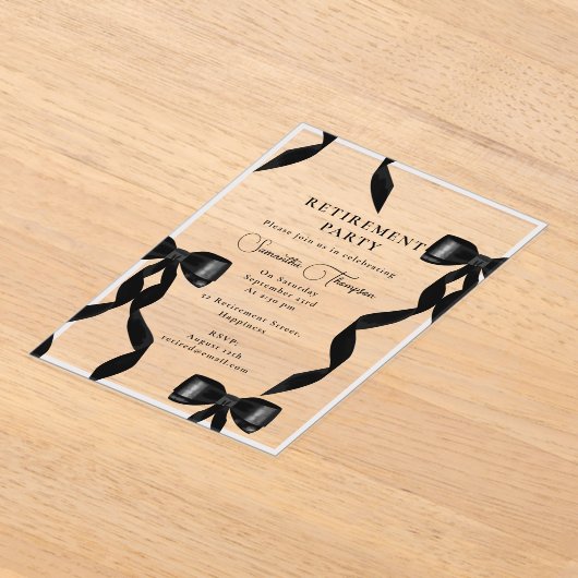 Extravagantes Schwarzweiß-Party für die formale Al Acryleinladungen (Ablage )