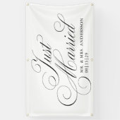 Extravagantes Script 4 Just Married Car Banner (Vertikal)