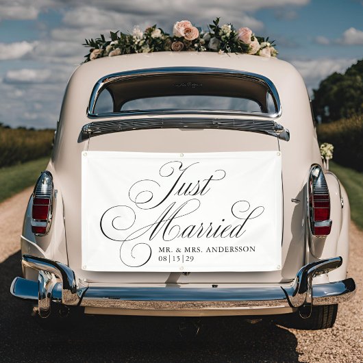 Extravagantes Script 4 Just Married Car Banner