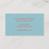 Extravagantes Script Blue Tomato Red Chic Minimal Visitenkarte (Rückseite)