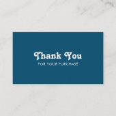 Extravagantes Script Chic Blue Order Vielen Dank M Visitenkarte (Vorderseite)
