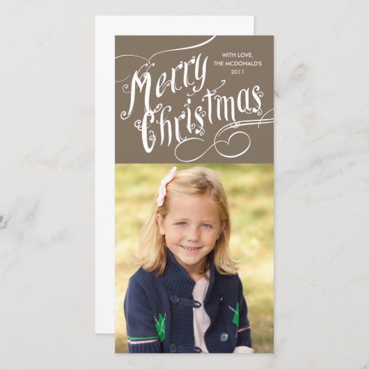 Extravagantes Script Frohe Weihnachten (Vorne/Hinten)