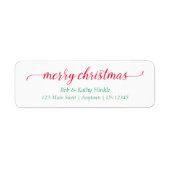Extravagantes Script Frohe Weihnachts-Rücksendeadr (Vorne)