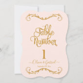 Extravagantes Script Glitzer Blush Pink Hochzeiten Einladung (Vorderseite)