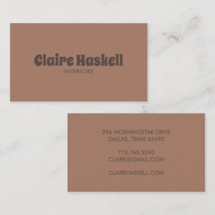 Extravagantes Script Mocha Mousse Chocolate Chic M Visitenkarte