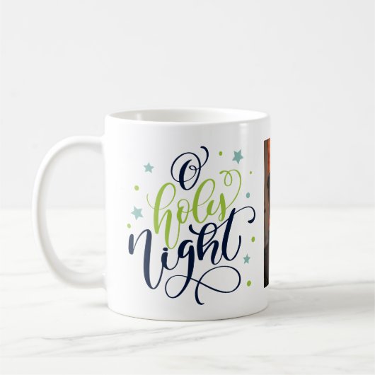 Extravagantes Script "O Holy Night" Weihnachtsfeie Kaffeetasse (Links)