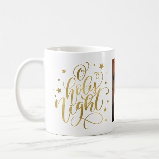 Extravagantes Script "O Holy Night" Weihnachtsfeie Kaffeetasse (Links)