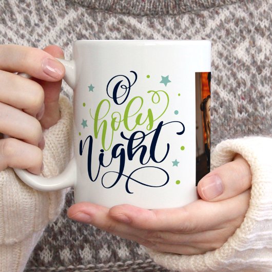 Extravagantes Script "O Holy Night" Weihnachtsfeie Kaffeetasse