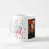 Extravagantes Script "O Holy Night" Weihnachtsfeie Kaffeetasse (Vorderseite Links)