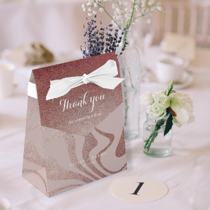 Extravagantes Script RoseGold Vielen Dank für Ihre Geschenkschachtel