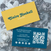 Extravagantes Script Senf Yellow Chic Minimal Soci Visitenkarte