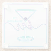 Extravagantes Script Spaß-Farben Spaß-Bar Glasuntersetzer (Rückseite)