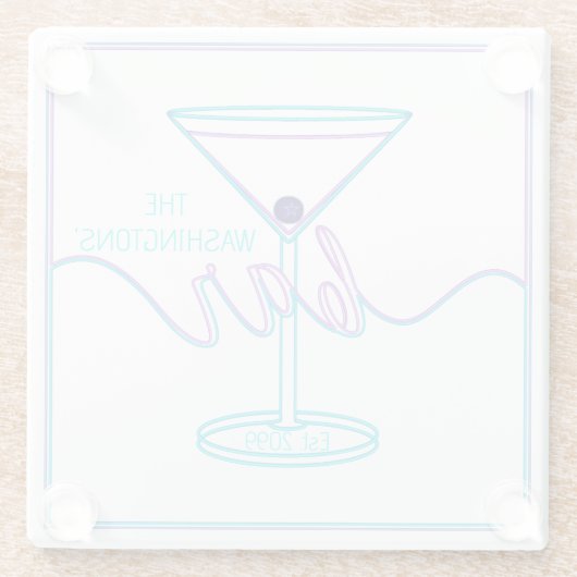 Extravagantes Script Spaß-Farben Spaß-Bar Glasuntersetzer (Rückseite)