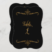 Extravagantes Script Tischnummer 1 Empfang (Vorne/Hinten)