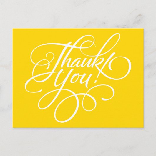 Extravagantes Script Weihnachten Gold Dankeschön K Postkarte (Vorderseite)