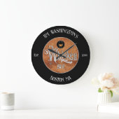 Extravagantes Script Whiskey-Bar Große Wanduhr (Zuhause)