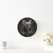 Extravagantes Siamese Kitty Cat Portrait Runde Wanduhr (Zuhause)