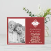 Extravagantes Siegel Jubiläum Foto Einladung (Stehend Vorderseite)