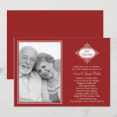 Extravagantes Siegel Jubiläum Foto Einladung (Vorne/Hinten)