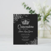 Extravagantes Silver & Black BUDGET - Quinceañera (Stehend Vorderseite)
