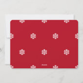 Extravagantes Skript Benutzerdefinierter Text Rote Feiertagskarte (Rückseite)