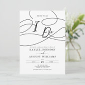 Extravagantes Skript, bevor wir "I Do" Probe Abend Einladung (Stehend Vorderseite)