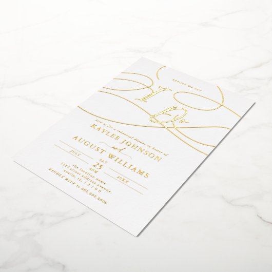 Extravagantes Skript, bevor wir "I Do" Probe Abend Folieneinladung (Gedreht)