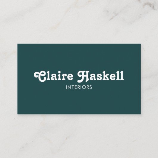 Extravagantes Skript Blau Aquamarin-Weißer Chic Mi Visitenkarte (Vorderseite)