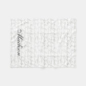 Extravagantes Skript, das Schwarz-weißen Fleecedecke (Vorderseite (Horizontal))