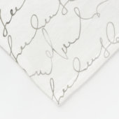 Extravagantes Skript, das Schwarz-weißen Fleecedecke (Ecke)