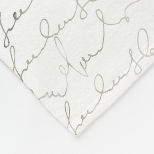 Extravagantes Skript, das Schwarz-weißen Fleecedecke (Ecke)