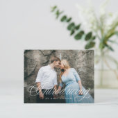 Extravagantes Skript Einführung Hochzeitsfeiern Postkarte (Stehend Vorderseite)