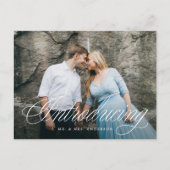 Extravagantes Skript Einführung Hochzeitsfeiern Postkarte (Vorderseite)