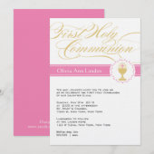 Extravagantes Skript Erste Kommunion Einladungen|  Einladung (Vorne/Hinten)