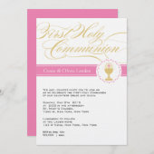 Extravagantes Skript Erste Kommunion Einladungen|  Einladung (Vorne/Hinten)