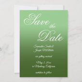 Extravagantes Skript für Sage und Forest Green Omb Save The Date (Vorderseite)
