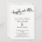 Extravagantes Skript glücklicherweise je nach Schw Einladung (Vorderseite)