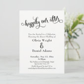 Extravagantes Skript glücklicherweise je nach Schw Einladung (Stehend Vorderseite)