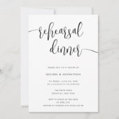 Extravagantes Skript Modernes Probe Abendessen Ein Einladung (Vorderseite)