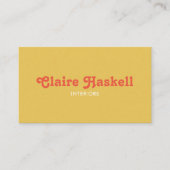 Extravagantes Skript Mustard Yellow Tomato Chic Mi Visitenkarte (Vorderseite)