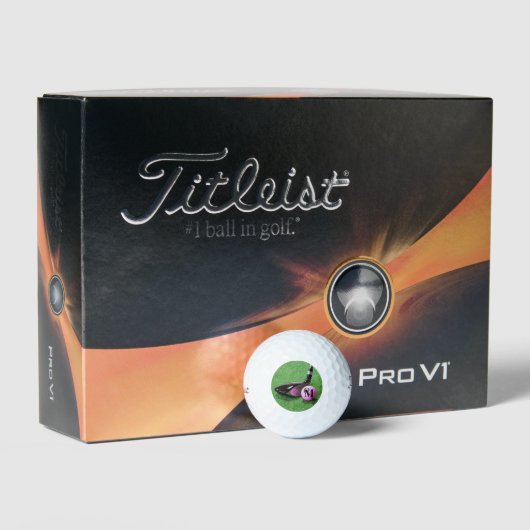 Extravagantes Skript Pink Golf Ball Personalisiert (Äußeres Gebäude)