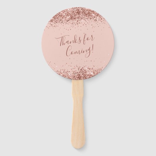 Extravagantes Skript Rosa Glitzer Happy 15. Geburt Fächer (Rückseite)