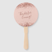 Extravagantes Skript Rosa Glitzer Happy 16. Geburt Fächer (Rückseite)