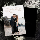 Extravagantes Skript Save the Date Folieneinladung