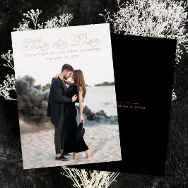 Extravagantes Skript Save the Date Folieneinladung